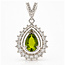 ROS  Jewel Design 18k witgouden hanger met Peridot en briljanten