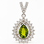 ROS  Jewel Design 18k witgouden hanger met Peridot en briljanten
