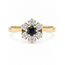 Vintage 14Krt. Ring GG Saff/Brilj