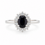 Vintage 14Krt Ring WG Saff/Brilj. Ring 3.1 Gram
