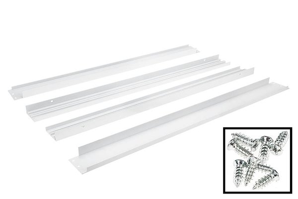 Aigostar LED paneel opbouw - 60x60cm Framesysteem Type A - Wit aluminium - 5cm hoog incl. schroeven Aigostar LED paneel opbouw - 60x60cm Framesysteem Type A - Wit aluminium - 5cm hoog incl. schroeven
