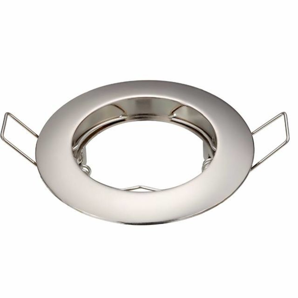 Aigostar Inbouwspot satijn nikkel rond - niet kantelbaar - zaagmaat 60mm - buitenmaat 80mm