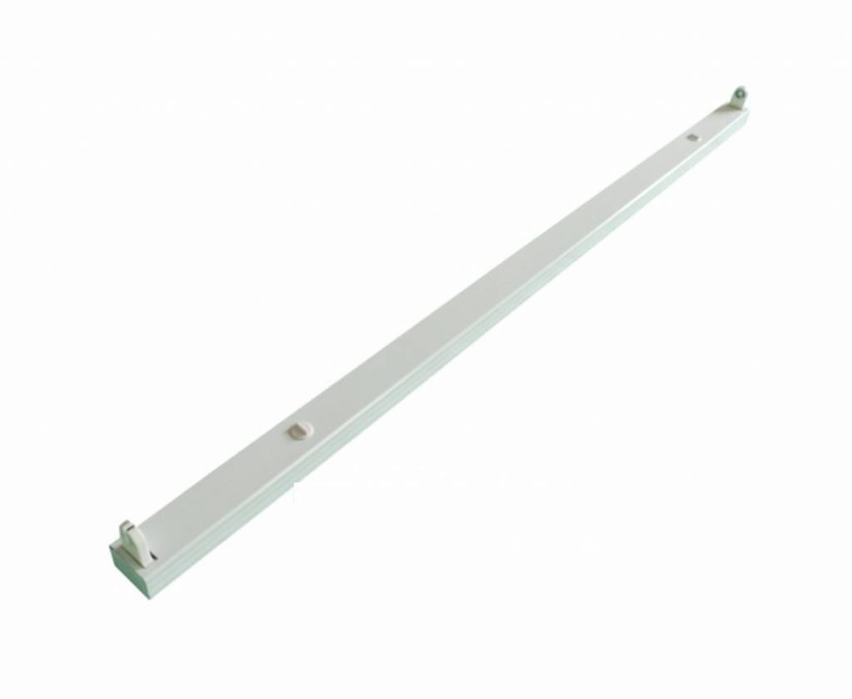 Verslaafd Ver weg Reductor LED TL armatuur - 120cm wit aluminium - voor een enkel LED TL buis -  Ledlichtdiscounter.nl