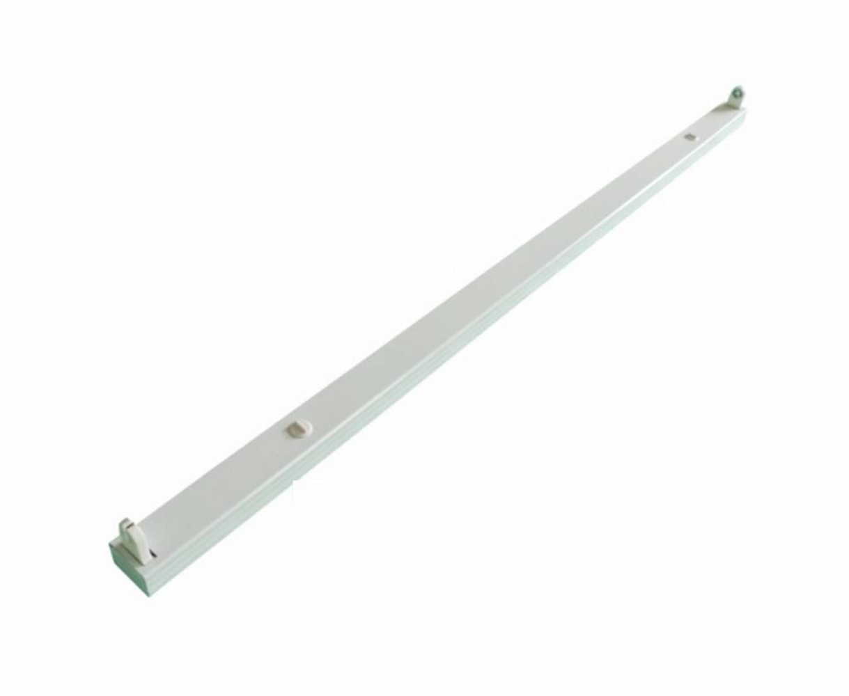 Profolux LED TL armatuur - 120cm wit aluminium - voor een enkel LED TL buis Profolux LED TL armatuur - 120cm wit aluminium - voor een enkel LED TL buis