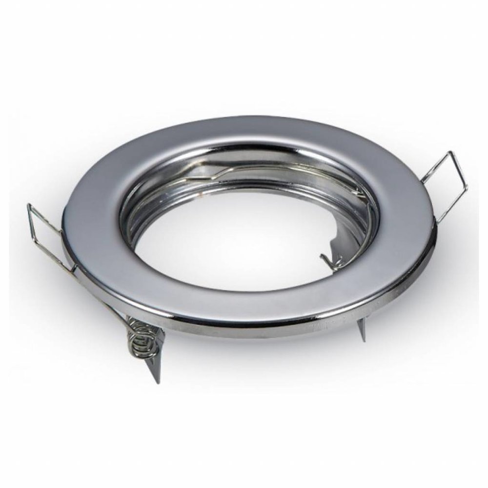 Aigostar Inbouwspot chrome rond - niet kantelbaar - zaagmaat 60mm - buitenmaat 80mm