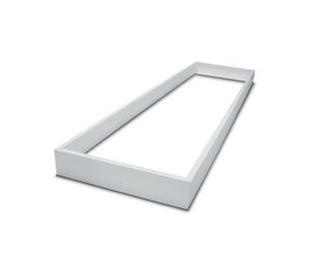 1 LED paneel opbouw - 120x60cm Framesysteem - Wit aluminium - 5cm hoog incl. schroeven