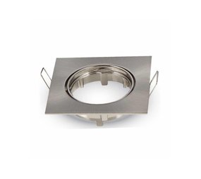 LCB Inbouwspot vierkant - geborsteld staal - kantelbaar - zaagmaat 74mm - buitenmaat 82mm -1 stuk LCB Inbouwspot vierkant - geborsteld staal - kantelbaar - zaagmaat 74mm - buitenmaat 82mm -1 stuk