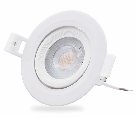 Creelux LED inbouwspot, warmwit, 3 watt, dimbaar, kantelbaar