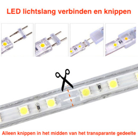 LED Lichtslang plat- 25 meter Kleur licht optioneel - Plug and Play - Ledlichtdiscounter.nl
