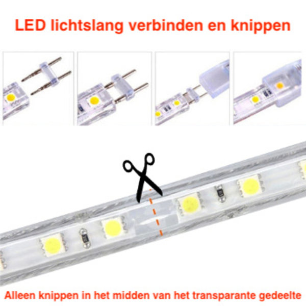 LED Lichtslang plat- 25 meter - Lichtkleur optioneel - Plug and Play