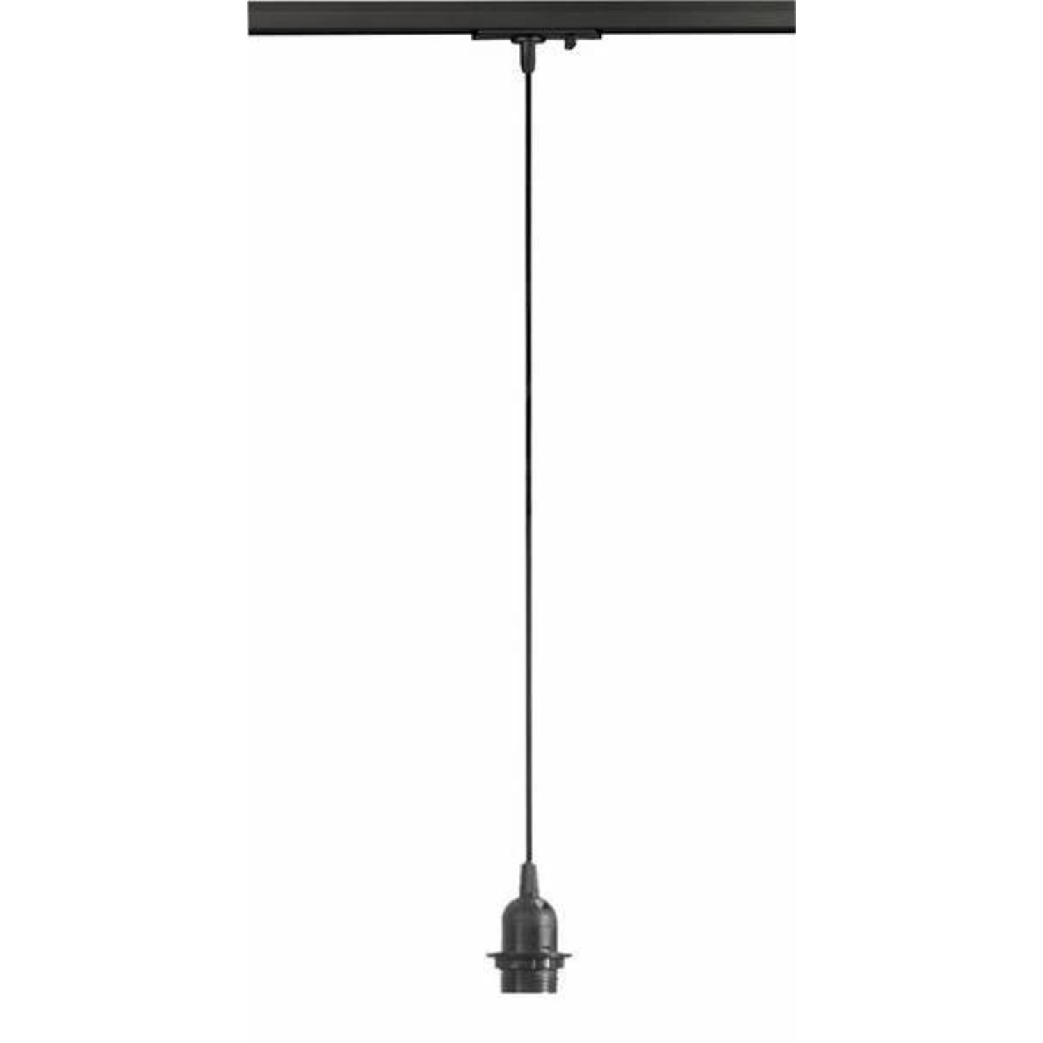 Berg Vesuvius Kenia pasta LED Railspot 1 meter pendel zwart - E27 fitting - Universeel 3-Phase -  Ledlichtdiscounter.nl