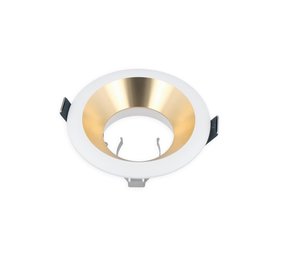 LED Line voor de snelle beslisser OP=OP LED inbouwspot rond - Goud / Wit - zaagmaat 75mm - buitenmaat 94mm