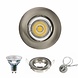 Dimbare LED inbouwspot GU10 compleet - 5,5W Lichtkleur optioneel - Satijn nikkel rond kantelbaar Dimbare LED inbouwspot GU10 compleet - 5,5W Lichtkleur optioneel - Satijn nikkel rond kantelbaar