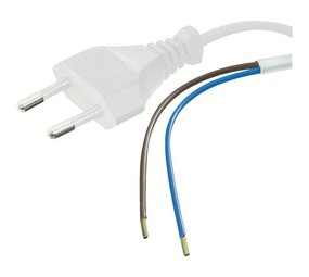 LCB Aansluitsnoer LCB 3 Meter 2-polig 230V | 2x0,75mm² | Wit | Open Einde LCB Aansluitsnoer LCB 3 Meter 2-polig 230V | 2x0,75mm² | Wit | Open Einde