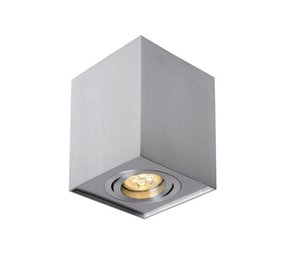 Spectrum LED plafondspot - Cube vierkant - Zilver Aluminium -  met GU10 fitting - kantelbaar - excl. LED spot Spectrum LED plafondspot - Cube vierkant - Zilver Aluminium -  met GU10 fitting - kantelbaar - excl. LED spot