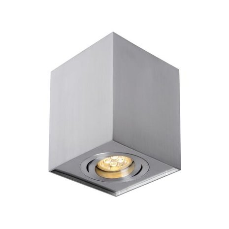 Spectrum LED plafondspot - Cube vierkant - Zilver Aluminium -  met GU10 fitting - kantelbaar - excl. LED spot