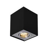 Spectrum LED plafondspot - Cube vierkant -  Zwart Zilver -  met GU10 fitting - kantelbaar - excl. LED spot Spectrum LED plafondspot - Cube vierkant -  Zwart Zilver -  met GU10 fitting - kantelbaar - excl. LED spot