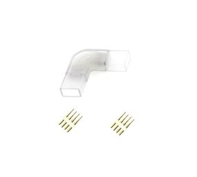 LCB LED lichtslang V1 - RGB Vier pins connector hoekverbinding L-connector LCB LED lichtslang V1 - RGB Vier pins connector hoekverbinding L-connector