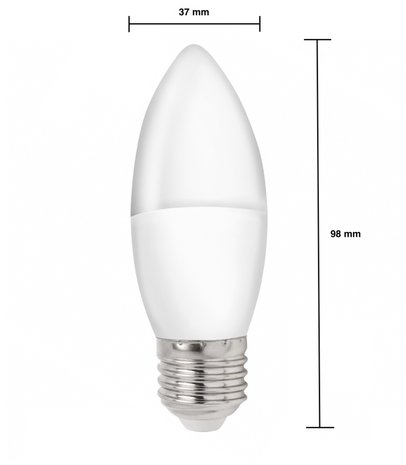 verdieping Bestrating schokkend LED kaarslamp - E27 fitting - 1W vervangt 10W - 3000K Warm wit licht -  Ledlichtdiscounter.nl
