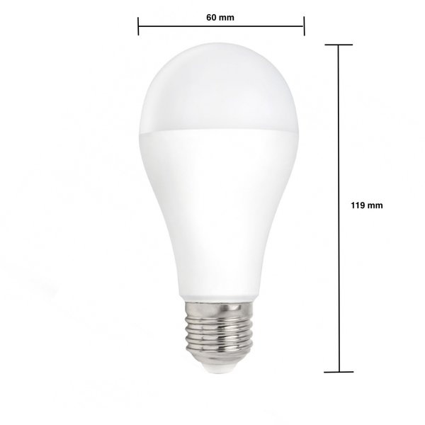 LED lamp - E27 fitting - 9W vervangt 72W - Warm wit licht - ledlichtdiscounter.nl