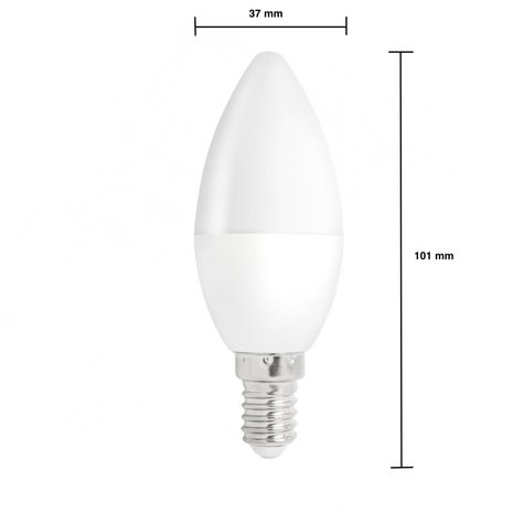 Spectrum LED kaarslamp - E14 fitting - 6W vervangt 41W - 3000k warm wit licht Spectrum LED kaarslamp - E14 fitting - 6W vervangt 41W - 3000k warm wit licht