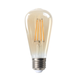 LCB LED Filament Lamp E27 LCB Edison ST64 - 4W - 320lm - 2200K Zeer Warm Wit - Dimbaar - Vervangt 40W - Amber Glas - Ø64mm