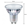 LED spot GU10 - 3W vervangt 30W - 4000K helder wit licht - Glazen behuizing LED spot GU10 - 3W vervangt 30W - 4000K helder wit licht - Glazen behuizing