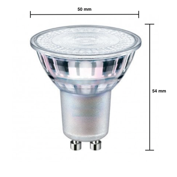 LED spot - GU10 5,5W - 4000K wit licht - Glazen behuizi - ledlichtdiscounter.nl
