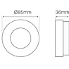 Inbouwspot wit rond - Badkamer IP44 - zaagmaat 60mm - buitenmaat 85mm Inbouwspot wit rond - Badkamer IP44 - zaagmaat 60mm - buitenmaat 85mm