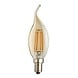 LCB LED Filament Kaarslamp LCB E14 C37 4W 340lm 2200K Extra Warm Wit | Amber Glas | Dimbaar