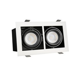 Spectrum LED inbouwspot armatuur Modern - Rechthoekig met 2 GU10 aansluiting Spectrum LED inbouwspot armatuur Modern - Rechthoekig met 2 GU10 aansluiting