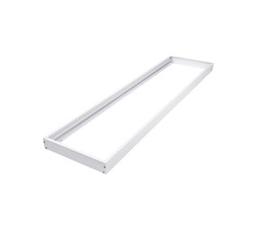 LCB LED Paneel Opbouwframe LCB 120x30cm - Wit Aluminium - 5cm Hoog - Plafondmontage - Inclusief Bevestigingsmateriaal - Exclusief LED Paneel