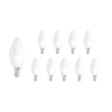 Spectrum Voordeelpak 10 stuks - E14 WiFi LED kaarsLamp - 5W vervangt 41W - 2700K 6500K - Bediening met de App Spectrum Voordeelpak 10 stuks - E14 WiFi LED kaarsLamp - 5W vervangt 41W - 2700K 6500K - Bediening met de App