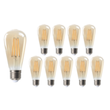 Spectrum Voordeelpak 10 stuks - E27 LED lamp - Tall - dimbaar - 4W vervangt 40W - 2200K extra warm wit licht - dimbaar Spectrum Voordeelpak 10 stuks - E27 LED lamp - Tall - dimbaar - 4W vervangt 40W - 2200K extra warm wit licht - dimbaar