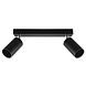 LED plafondspot mat zwart - 2 verstelbare spots - GU10 aansluiting LED plafondspot mat zwart - 2 verstelbare spots - GU10 aansluiting