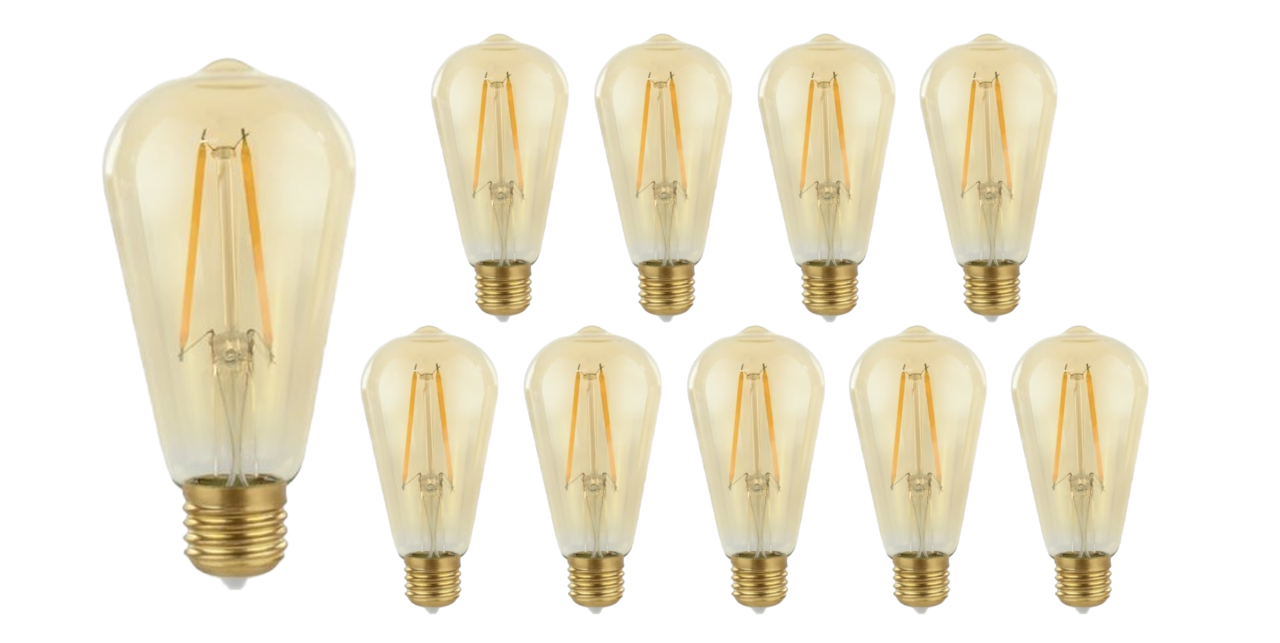 Spectrum Voordeelpak 10 stuks - E27 LED lamp Tall - 2W vervangt 25W - 2500K extra warm wit licht Spectrum Voordeelpak 10 stuks - E27 LED lamp Tall - 2W vervangt 25W - 2500K extra warm wit licht