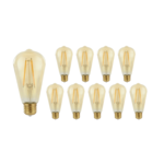 Voordeelpak 10 stuks - E27 LED lamp Tall - 2W vervangt 25W - 2500K extra warm wit licht