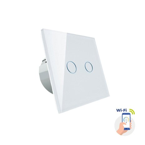 Spectrum OP=OP WiFi wandschakelaar inbouw - Touch bediening en bediening met de App - 1000W max. Spectrum OP=OP WiFi wandschakelaar inbouw - Touch bediening en bediening met de App - 1000W max.