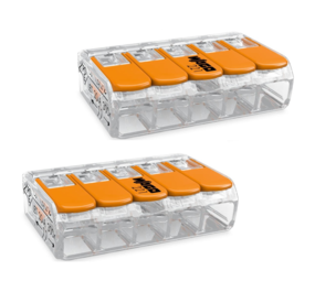 WAGO Verbindingsklem 5-voudig 4mm² 221-415 - 2 stuks WAGO Verbindingsklem 5-voudig 4mm² 221-415 - 2 stuks