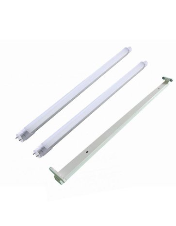 Spectrum 1.5m 50w  LED TL armatuur IP20 + 2 LED TL buizen 6000k 865 daglicht wit compleet Spectrum 1.5m 50w  LED TL armatuur IP20 + 2 LED TL buizen 6000k 865 daglicht wit compleet