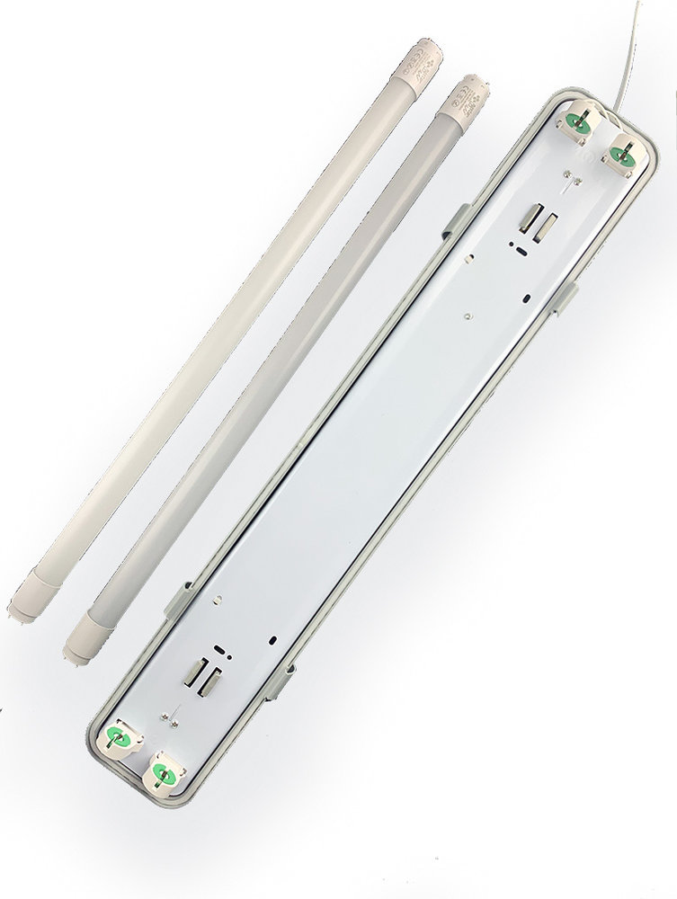 Spectrum 1.5m 50W LED TL Waterdichte armatuur IP65 + 2 LED TL buizen 4000K 840 helder wit licht compleet
