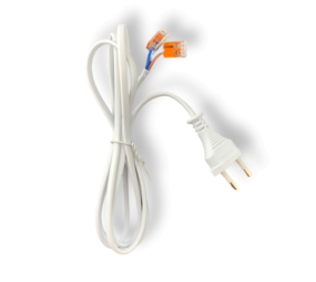 LCB 150cm aansluitstekker 2-polig incl. 2 WAGO kabelverbinders - 230V netsnoer met open einde -  0.75mm² LCB 150cm aansluitstekker 2-polig incl. 2 WAGO kabelverbinders - 230V netsnoer met open einde -  0.75mm²