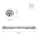 60cm LED armatuur IP65 + 1 LED TL buis 10W - 4000K 840 helder wit licht - Compleet 60cm LED armatuur IP65 + 1 LED TL buis 10W - 4000K 840 helder wit licht - Compleet
