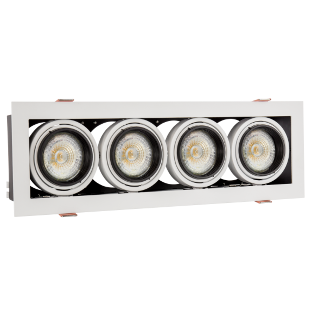 Verfijning Vier Gluren LED inbouwspot armatuur Modern Mini - Rechthoekig 4 x GU10 -  Ledlichtdiscounter.nl