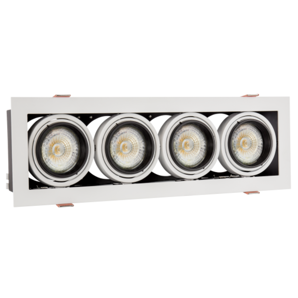Spectrum OP=OP LED inbouwspot armatuur Modern Mini - Rechthoekig met 4 GU10 aansluiting