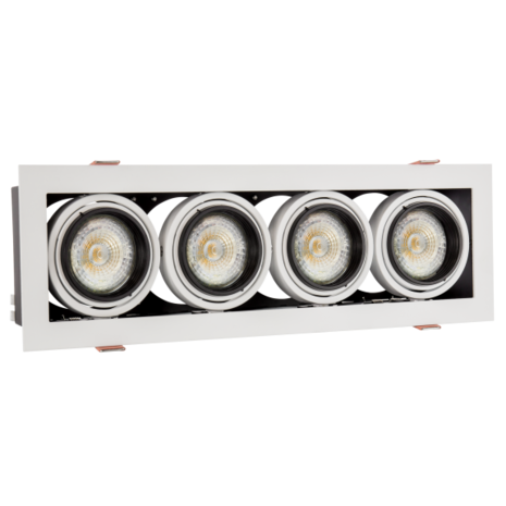 Spectrum OP=OP LED inbouwspot armatuur Modern Mini - Rechthoekig met 4 GU10 aansluiting