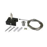 Spectrum Spectrum 3-Fase Rail Ophangset SPS 2 | Staaldraad 3 Meter | Zwart | Voor Spanningsrail