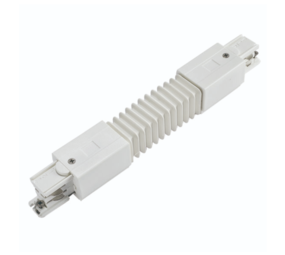 Spectrum 3-Fase Spanningsrail toebehoren | flexibele connector Wit - Koppelstuk Buigbaar - Verbindingsstuk Spectrum 3-Fase Spanningsrail toebehoren | flexibele connector Wit - Koppelstuk Buigbaar - Verbindingsstuk