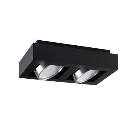Kanlux LED Plafondspot - 2xGU10 AR111 - excl. LED spot - Aluminium - Zwart Kanlux LED Plafondspot - 2xGU10 AR111 - excl. LED spot - Aluminium - Zwart