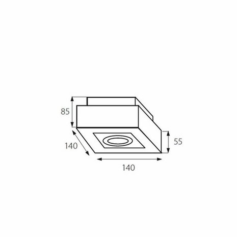 Kanlux LED GU10 plafondspot armatuur zwart - Enkelvoudig voor 1 LED GU10 spot Kanlux LED GU10 plafondspot armatuur zwart - Enkelvoudig voor 1 LED GU10 spot